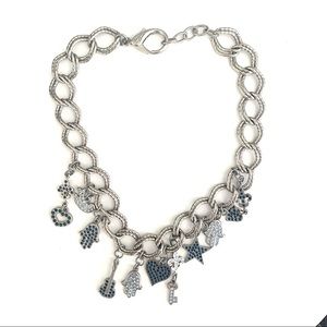 Sisi Amber silver charm necklace